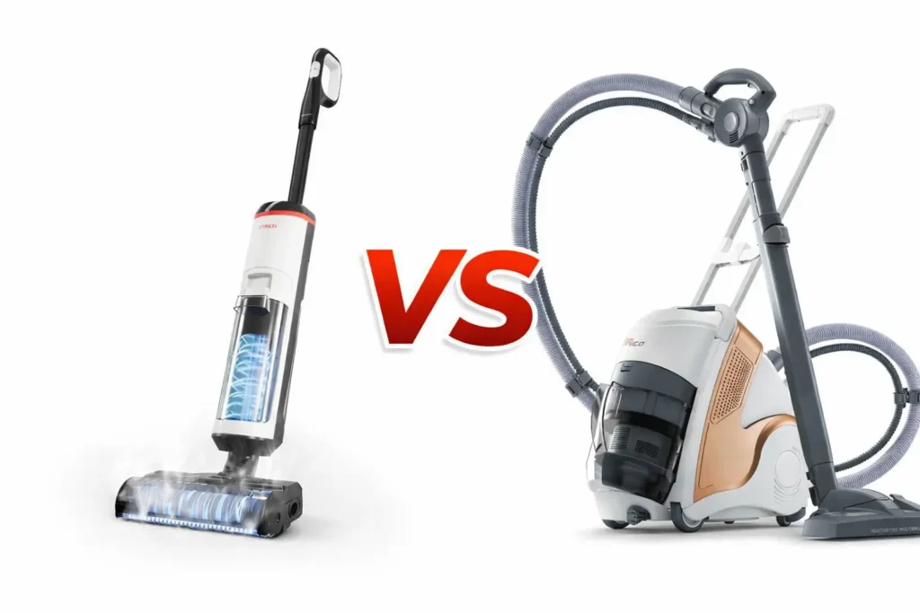 الفرق بين المكانس السلكية واللاسلكية