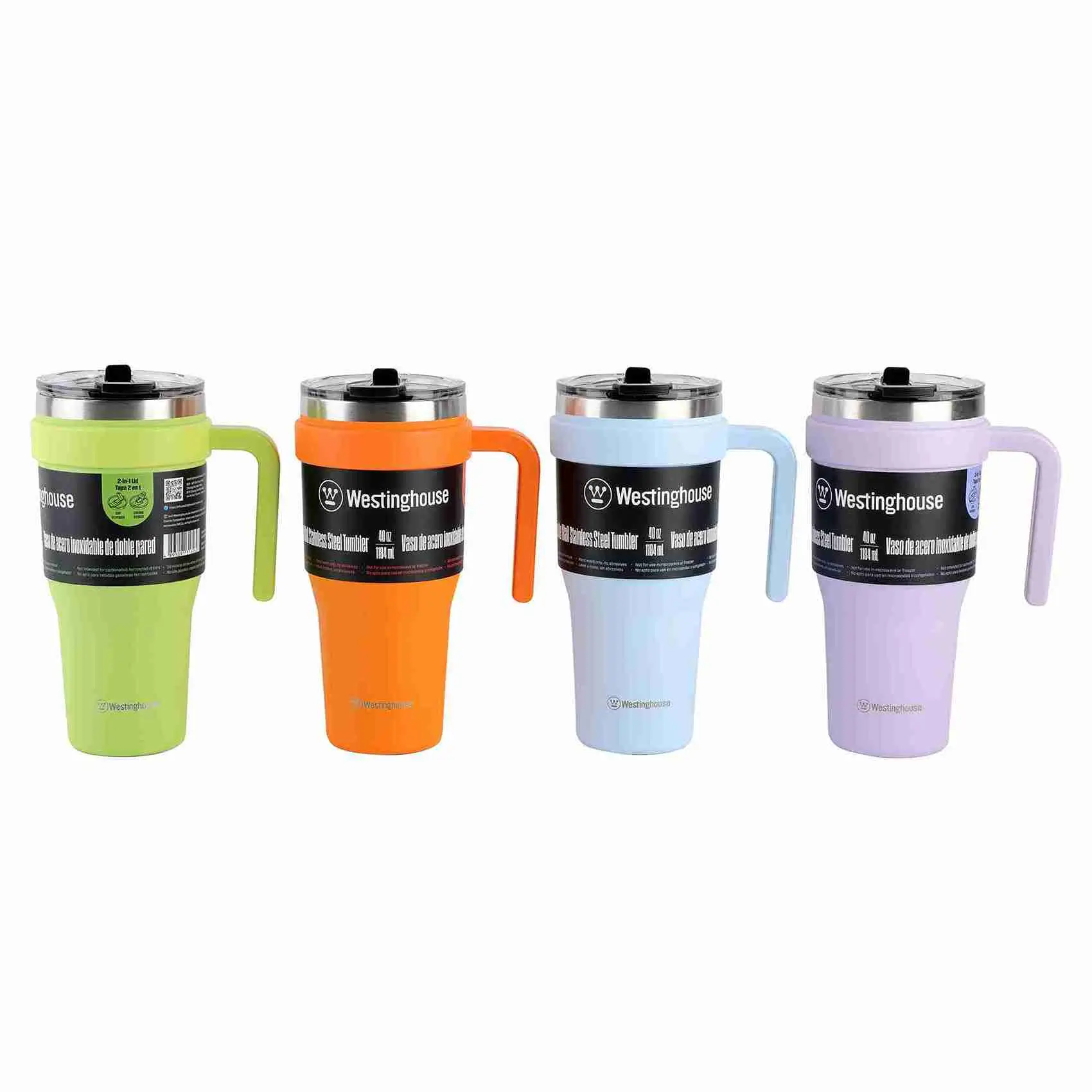 Westinghouse 40oz double wall stainless tumbler with handle for all-day hydration - Image 8