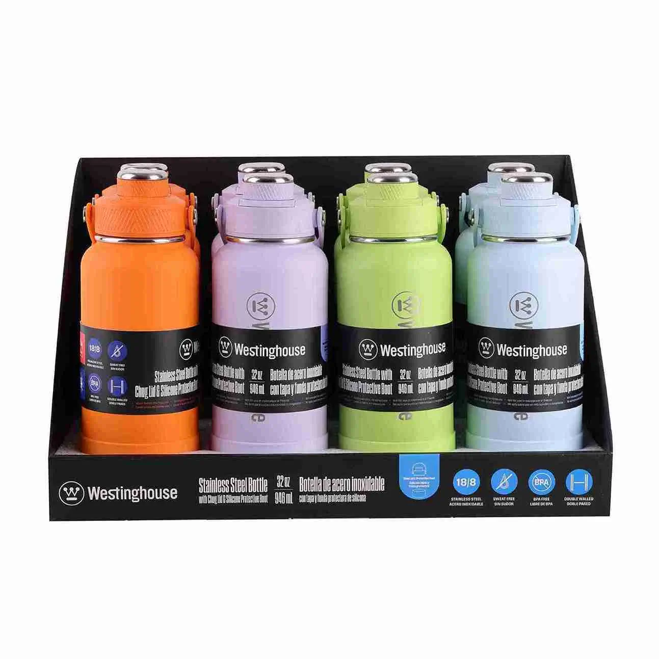 Westinghouse 32oz insulated stainless steel water bottle with chug lid - Image 9