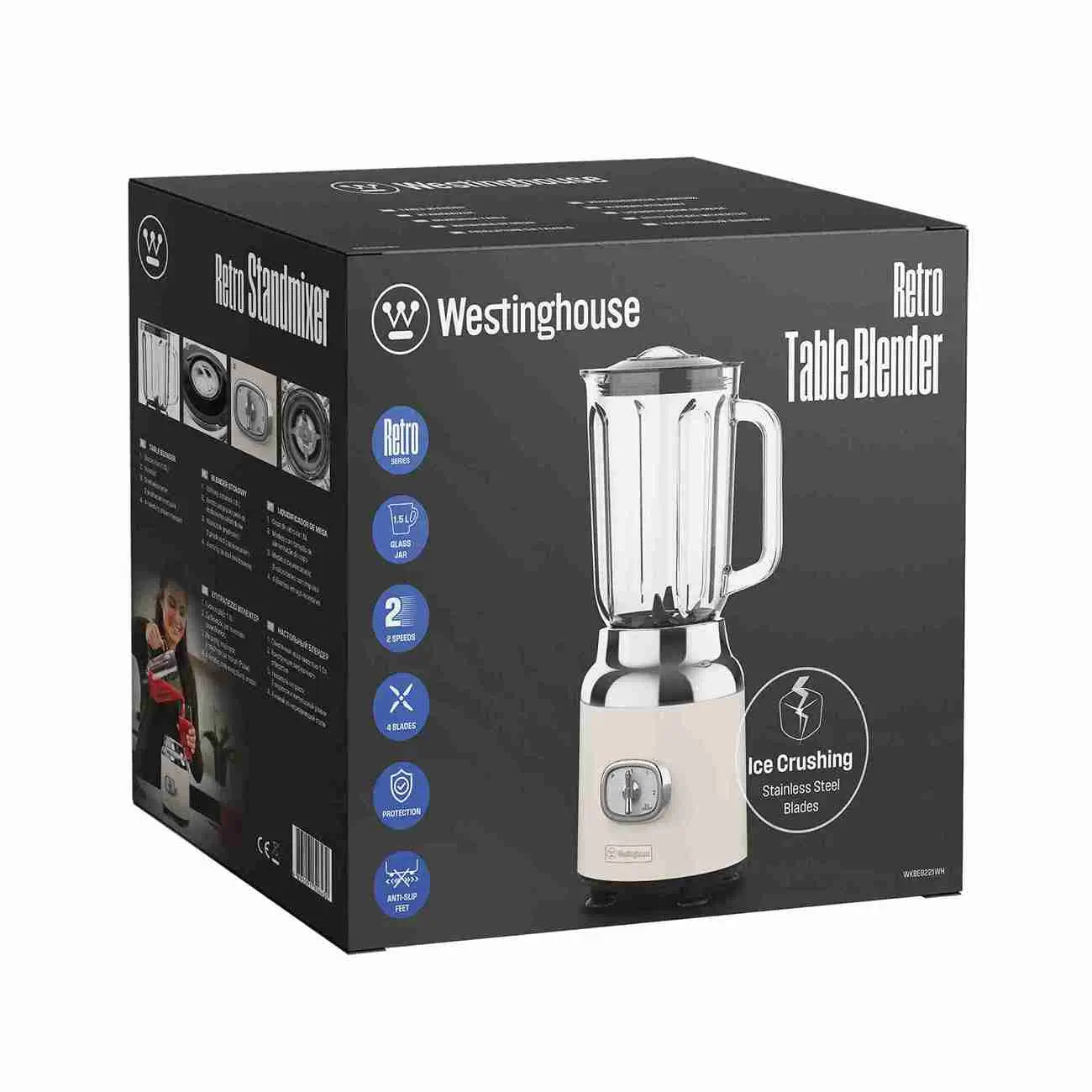 Westinghouse retro 1.5l table blender - ice crush power with safety lock - Image 9